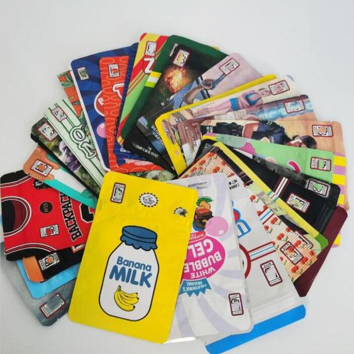 

3 5g mylar bag childproof resistant resealable ziplock customise deisgn jungle baggie Baggies 420 packaging bags Backpack boy