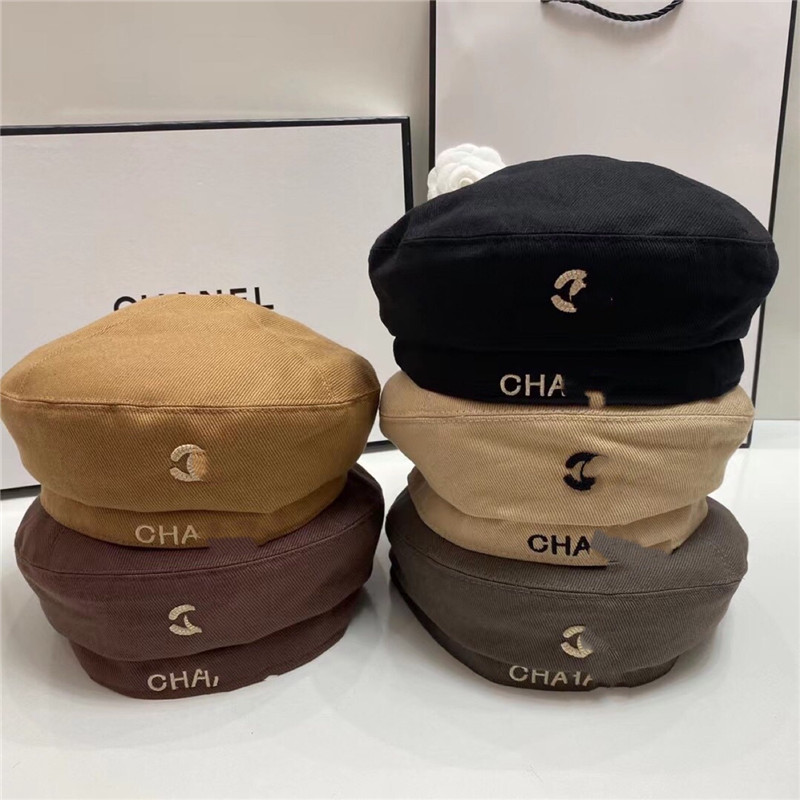

2021 Prefall Fashion new beret Twill Beret Elegant pure black Knight lady Beret