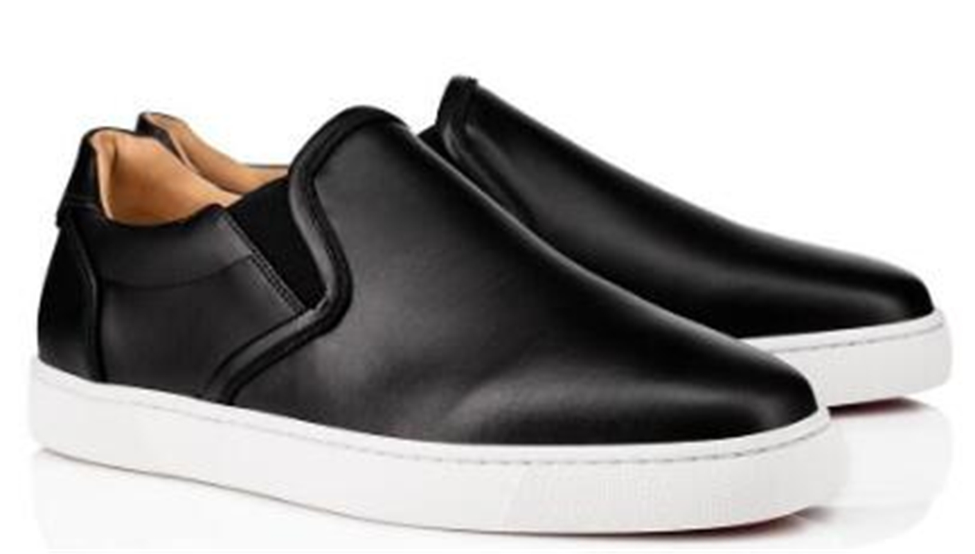 

Popular Sailor Boat Mens Round Toe Red Bottom Sneakers Flats Easywear Slip On Casual Walking Couple Soft Discount Trainer Shoes, Black