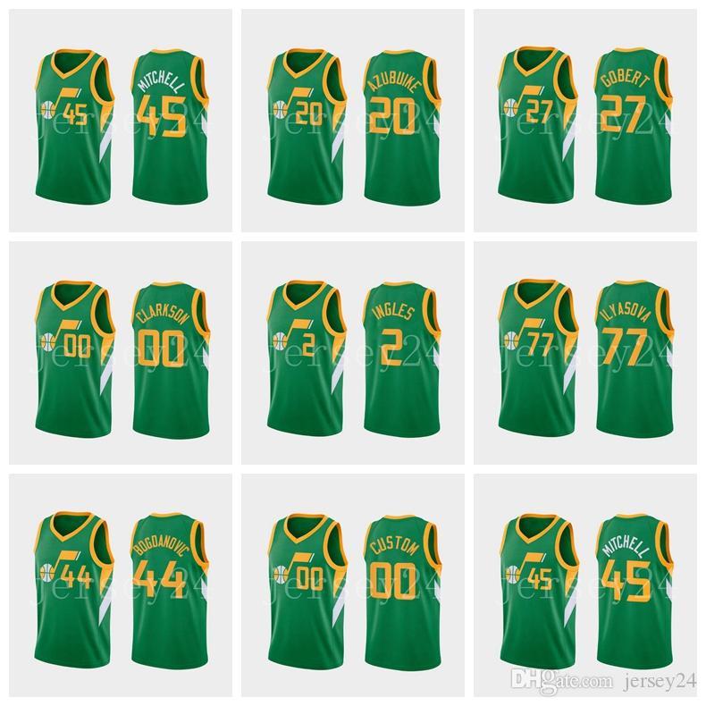 

basketball Jerseys Utah Jazz Donovan Mitchel Rudy Gobert Mike Conley Clarkson Any player pressing custom jerseys, Black;red