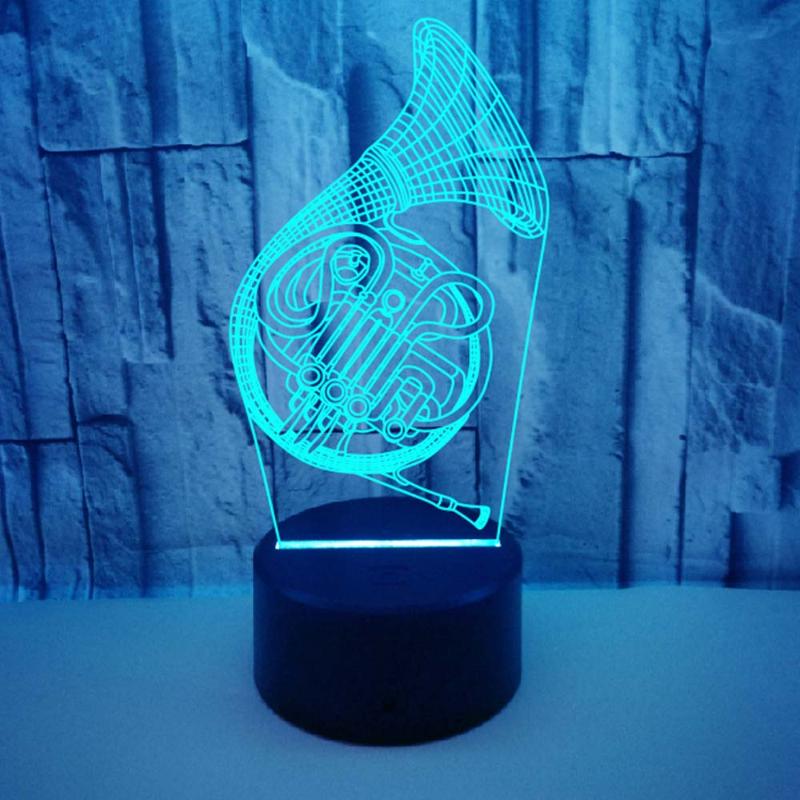 

Night Lights 3D LED Light Musical Instrument 7 Colors Touch Remote USB Table Lamp For Kids Gift Home Bedroom Decor