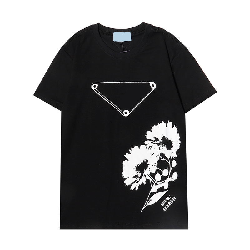 

Designers Mens T shirt Summer polo Europe Paris Polos American Stars Fashion Star Satin 100% Cotton Polo Casual t-shirt Women mans Tees Black White size S~2XL, Happy life
