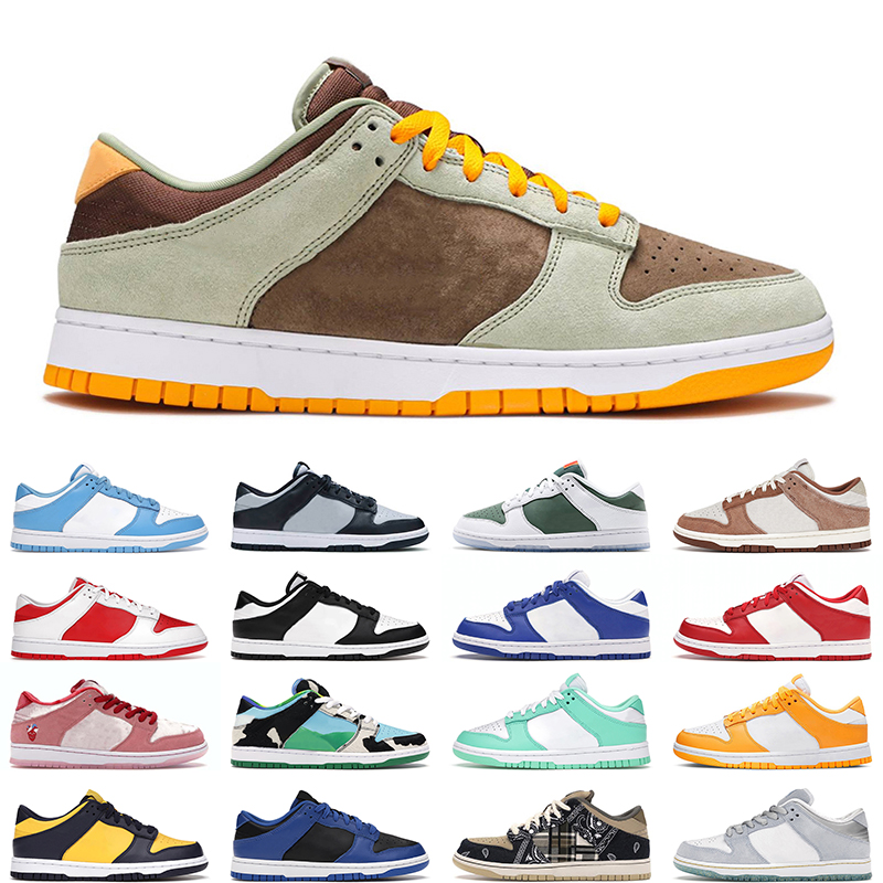 

men women dunks casual shoes Dusty Olive Georgetown White Black Syracuse mens trainer, # 26
