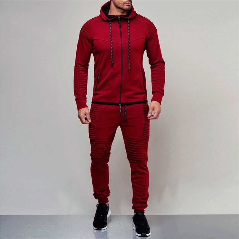 

2 pieces Autumn Running tracksuit men Sweatshirt Sports Set Gym Clothes Men Sport Suit Training Suit Sport Wear Outdoor 211109, Black
