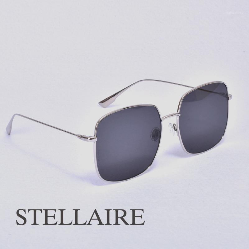 

Sunglasses Luxury Square Women Men Brand Designer Metal Frame Sun Glasses Female Stellaire Polarized UV400 Lens Anti Blue Light
