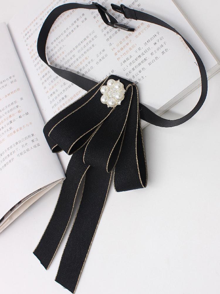 

Neck Ties 1PC Jk Handmade Bow Tie Collar Flower Pearl Drilled Shirt Skirt Business Ribbon Bowtie Fashion, Blue;purple