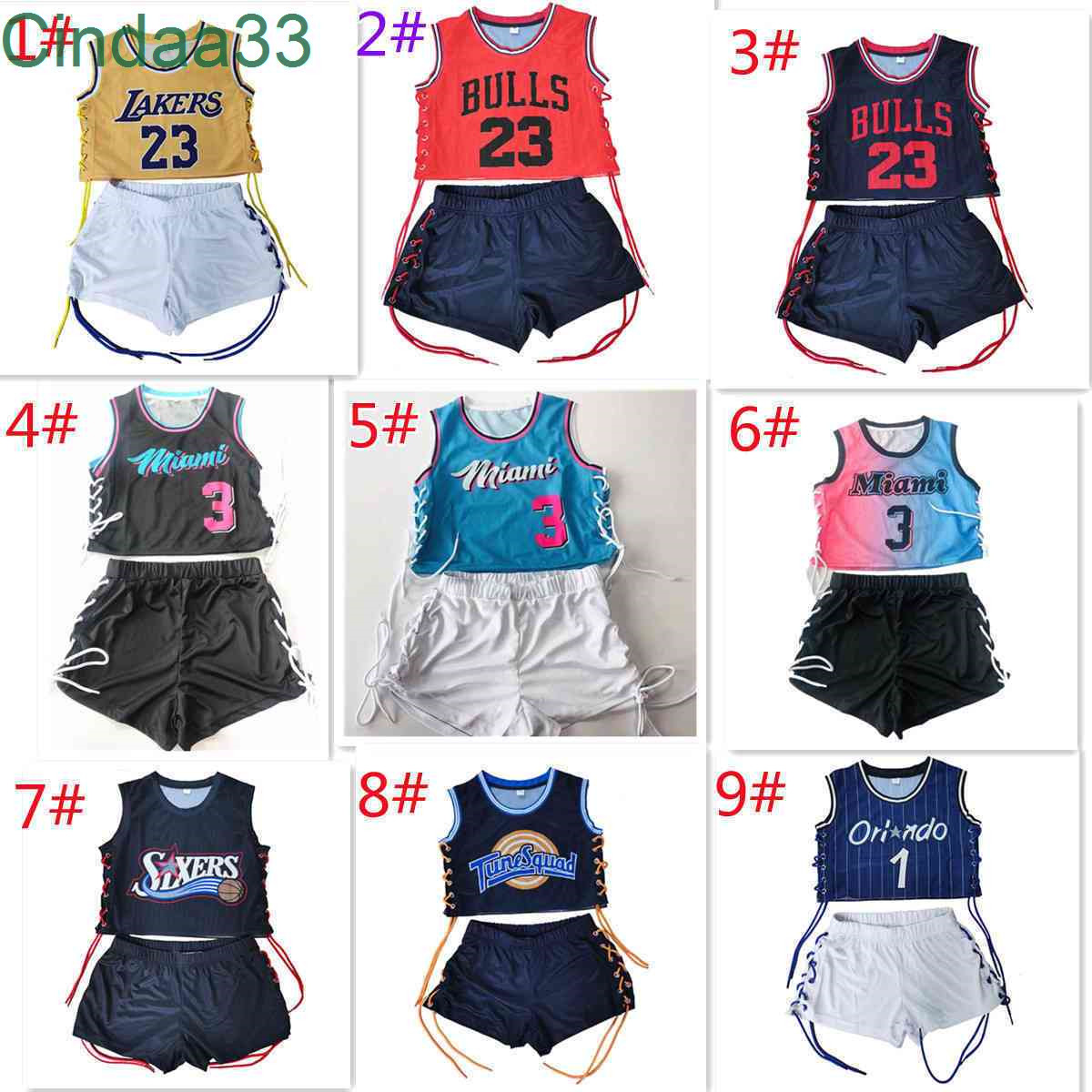 

Womens Tracksuits 2 Two Piece Shorts Outfits Basketball sportswear Digital And Letter Printing Casual Fitness Clothing, Mix color