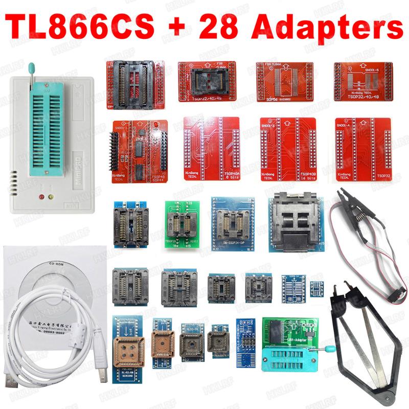 

Integrated Circuits 2021 Est MiniPro TL866CS Programmer + 28 Adapters EPROM AVR MCU Bios IC DIY Kit USB