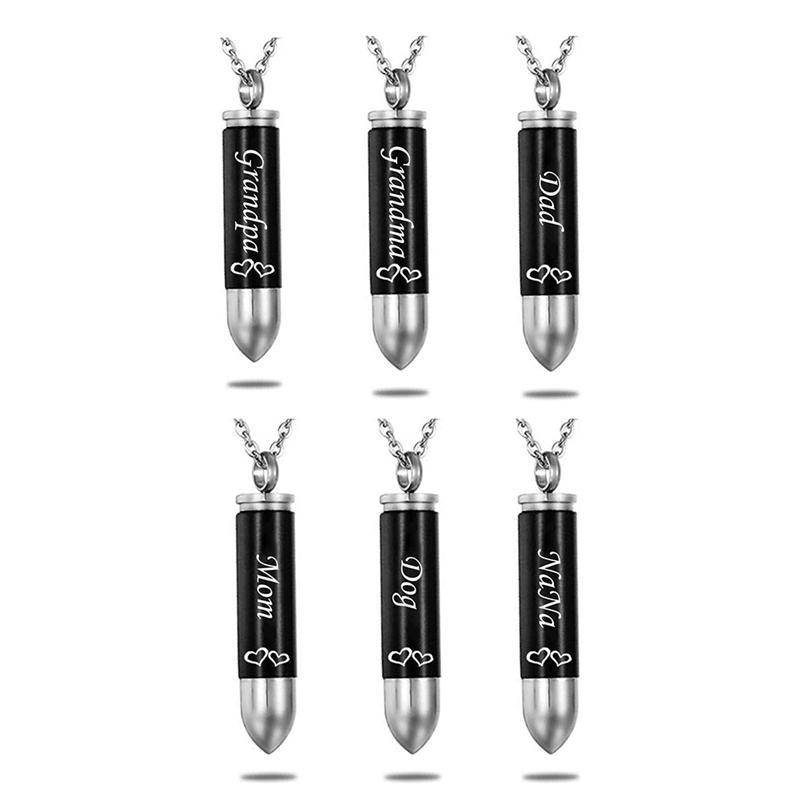 

Pendant Necklaces Perfume Bottle Casket Necklace Wholesale Men's Stainless Steel