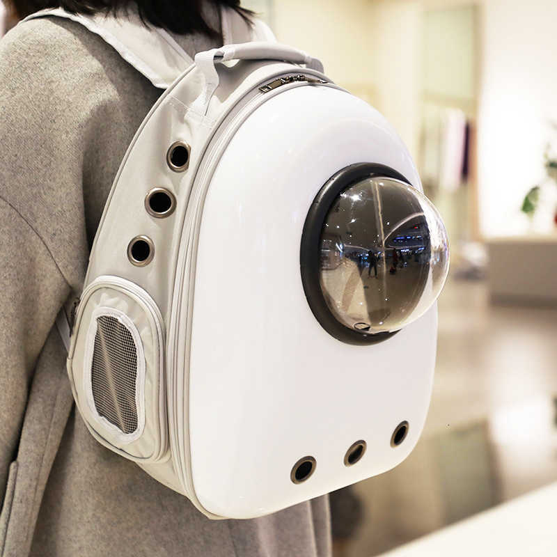

Backpack Space Capsule Bag Backpack Cat Case, Upgraded side door / white grey