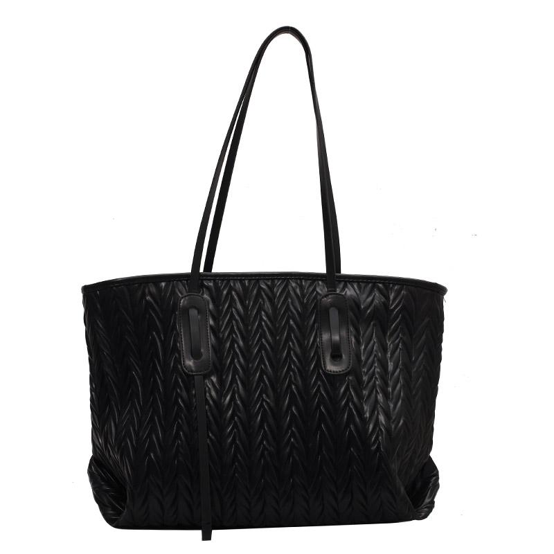 

Evening Bags Fashion Pleated PU Leather Ladies Handbag Brand Designer Shoulder Bag Large Capacity Travel Tote And Wallet 2022