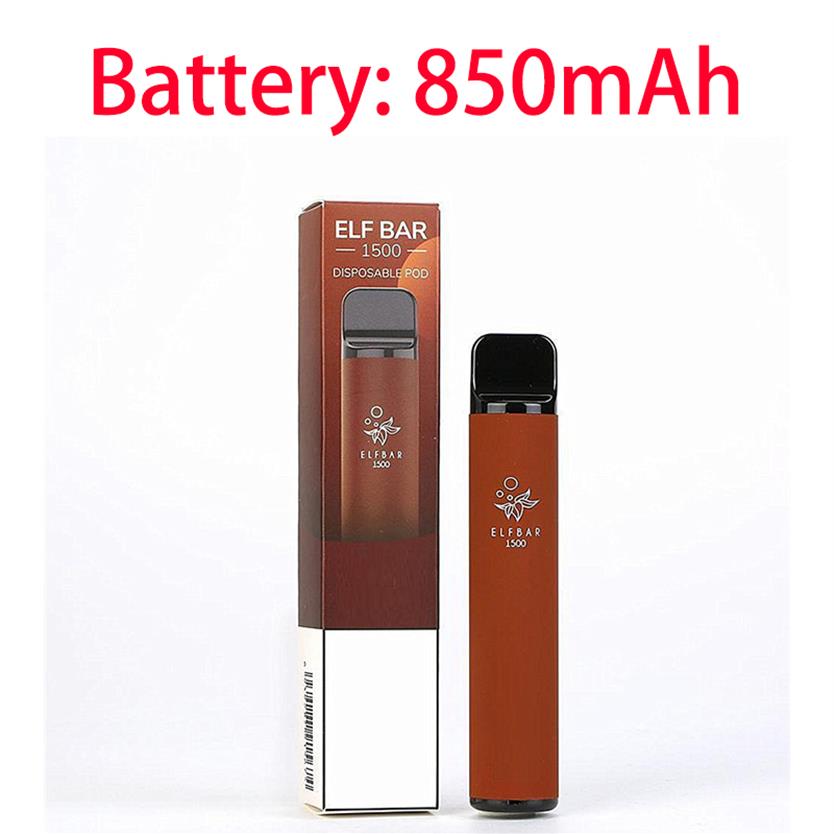 

Elf Bar 1500 Puffs E Cigarette Disposable Vape Pod Device 850mAh Battey 4.8ml Pods 5% Strength 9 Colors Vaporizer vs puff air bang xxl plus ina35