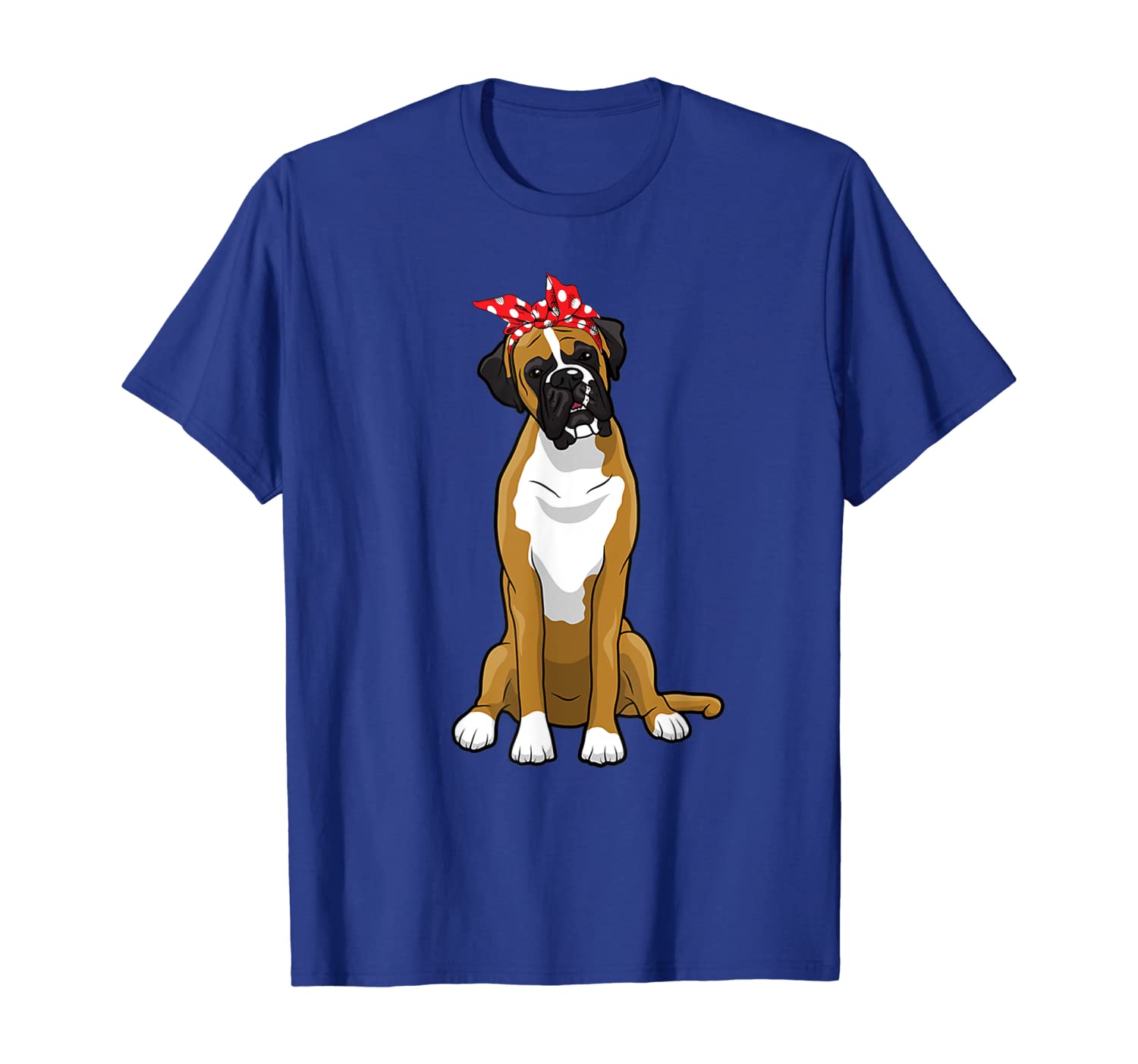 

funny boxer mom red bandana dog t shirt, White;black