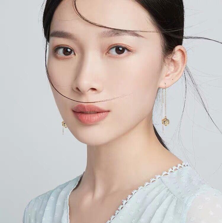 

Dangle & Chandelier 12pcs/lot Style Personality Super Long Tassel Ear Line S925 Silver Needle Zircon Drop Earrings For Women Jewelry