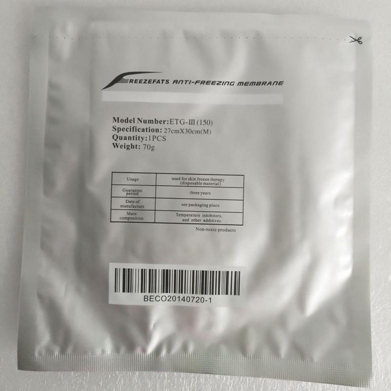 

Anti Freeze Membrane Cold Slimming Antifreeze Cryo Pad Cryolipolysis Spare Part 27*30CM 34*42CM For Clinical Salon Use