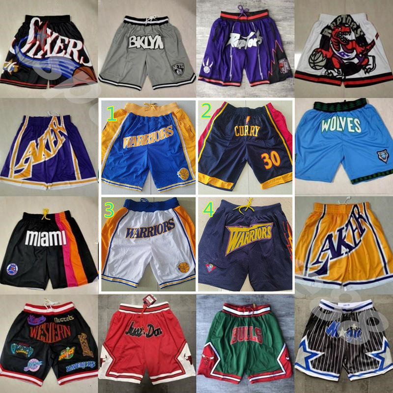 

Rick Barry Basketball Shorts Just Don Wear Sport Pant Pocket Zipper Chris Mullin Tim Hardaway James Wiseman Stephen Curry Draymond Green, Colour