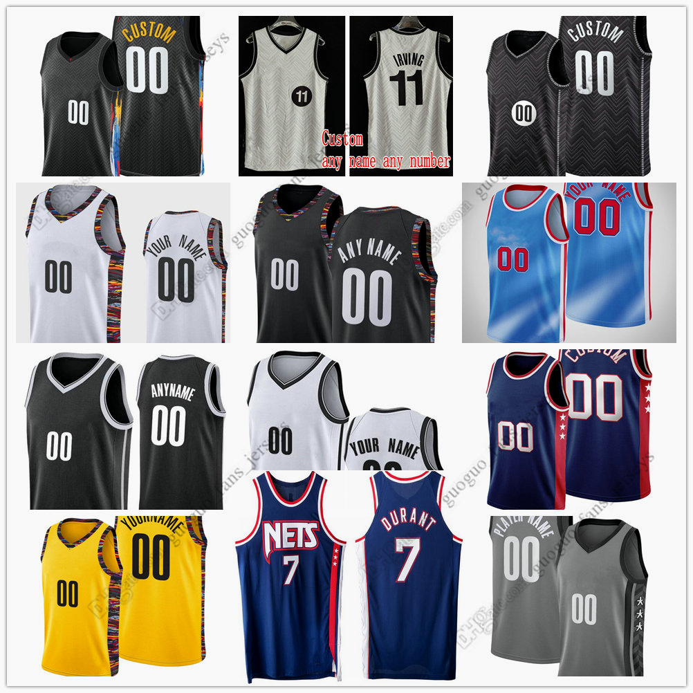 

Custom Printed 75th 2022 New City Basketball Jerseys James 7 Kevin Harden Durant 11 Kyrie Joe Irving Harris Patty Jevon Mills Carter Blake LaMarcus Griffin Aldridge