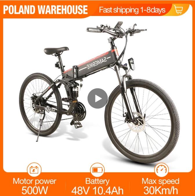 

[EU STOCK] SAMEBIKE LO26 500w Cycling Electric Bike 21 Speed Foldable 48V 10.4AH 30km/h Max Speed Ebike MTB Bicycle