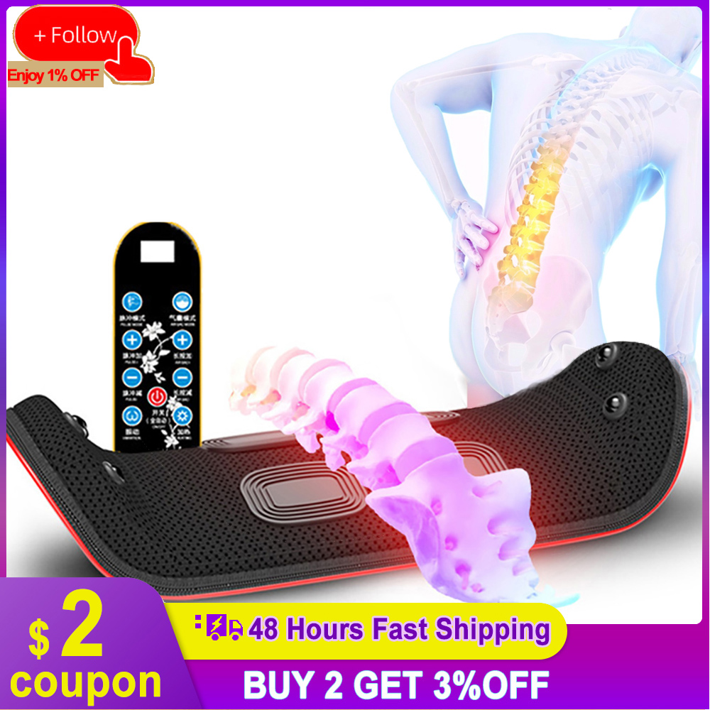 

Electric Waist Massager Lumbar Traction Device Inflatable Hot Compress Lumbar Spine port Massage Device Back Relieve Pain