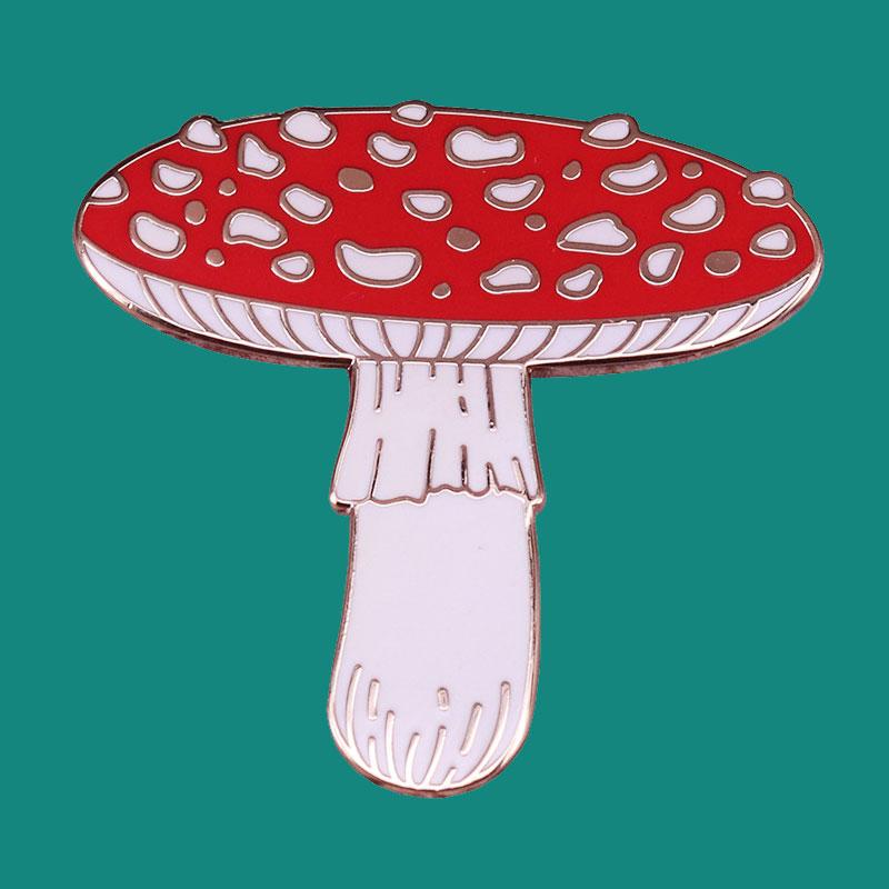 

Pins, Brooches Creativity Mushroom Enamel Pins Brooch Collecting Alloy Lapel Badges Men Women Fashion Jewelry Gifts Adorn Backpack Collar Ha