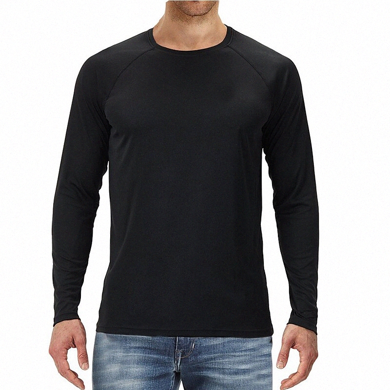 T-shirt pour hommes Color Color Col Couleur Casual Daily Manches à manches longues Mode légère Big et Tall Sports Bleu Blanc Blanc Black B0oe #
