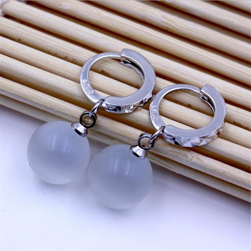 

Dangle & Chandelier KOFSAC Simple Fashion Crystal Ball Drop Earring 925 Sterling Silver Jewelry Earrings For Women Christmas Party Accessori