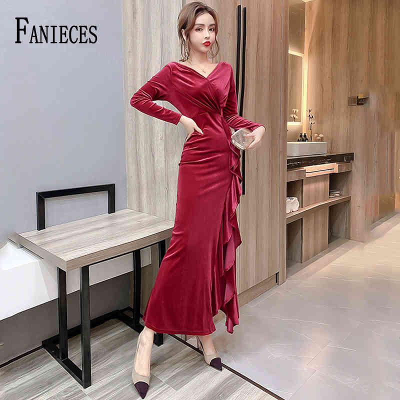 

Women Spring Fall Dresses Fashion Sexy Summer Long Bodycon Evening Party Elegant Gowns vestido de mujer 210520, Beige