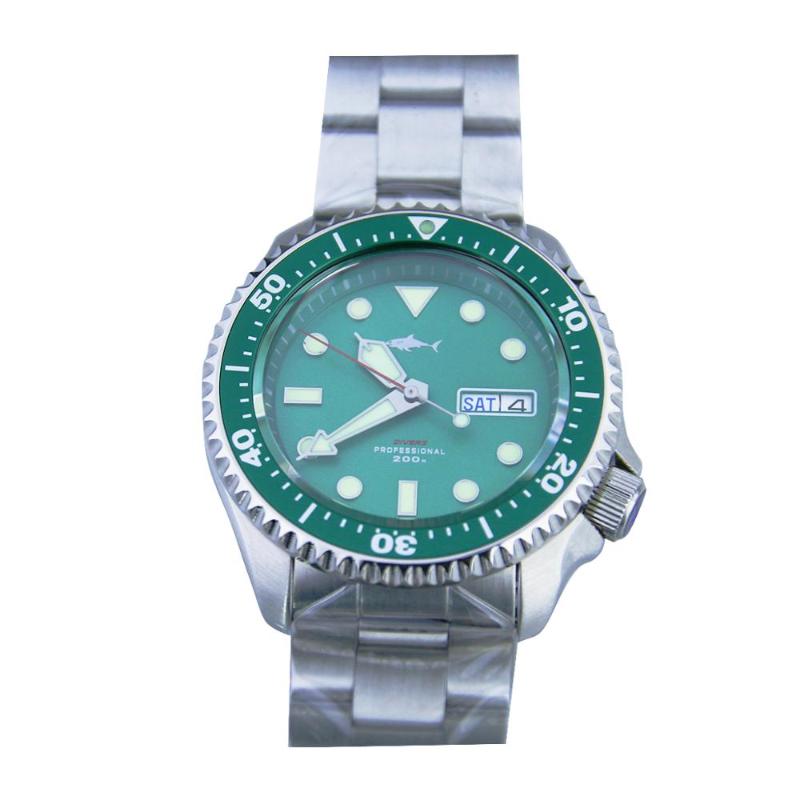 

Wristwatches AD30 Sharkey NH36Movement Mens SKX007 Automatic Vintage Dive Diver Watch, Green dial