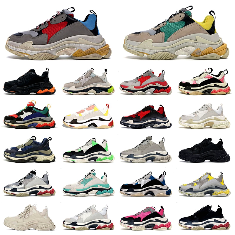 

aaa+ quality Triple S Fashion Platform Sneakers Men's Women's Shoes Luxurys Designers Sports Black White Grey Pink Blue Red Trainers Running Casual Outdoor