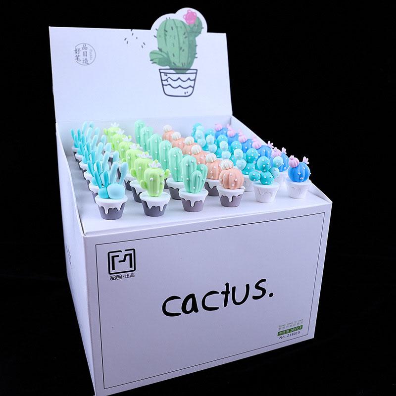 

Gel Pens 36 Pcs/lot Kawaii Cactus Succulents Pen Cute 0.5 Mm Black Ink Signature Office School Supplies Stationery Gift