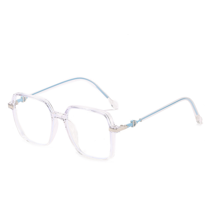 

home anti Blu ray TR90 eyeglass fashion full flat black frame with myopia lens