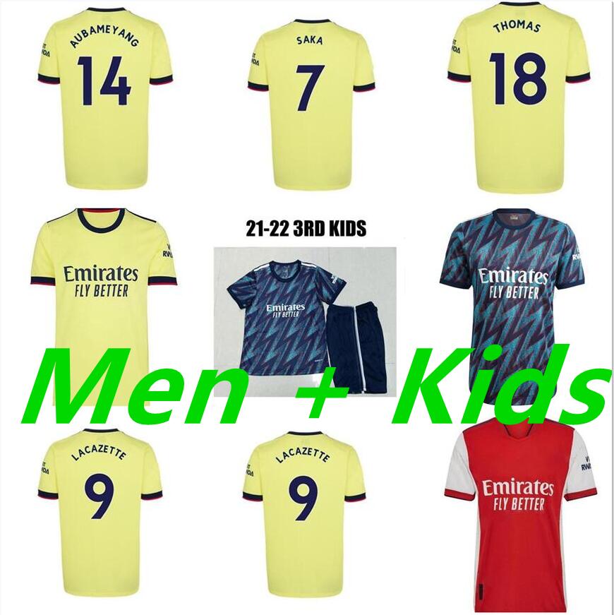 

21 22 Arsen soccer jersey away YELLOW Camisa Gunners PEPE SAKA THOMAS WILLIAN NICOLAS football shirts 2021 2022 Size S-2XL SOCKS ODEGAARD Me, Black;yellow