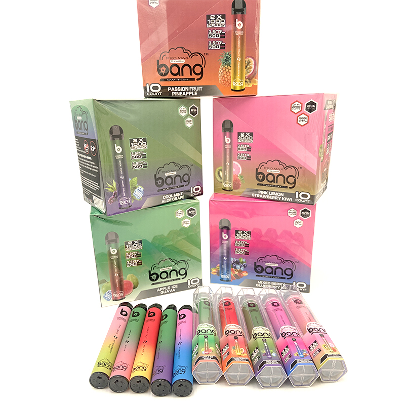 

Bang XXL PRO Max Switch Vape Disposable Device Kit Vape 2 in 1 7Ml Pods 2000 Puffs 1000mAh Battery Xxtra Double Pen Flavor