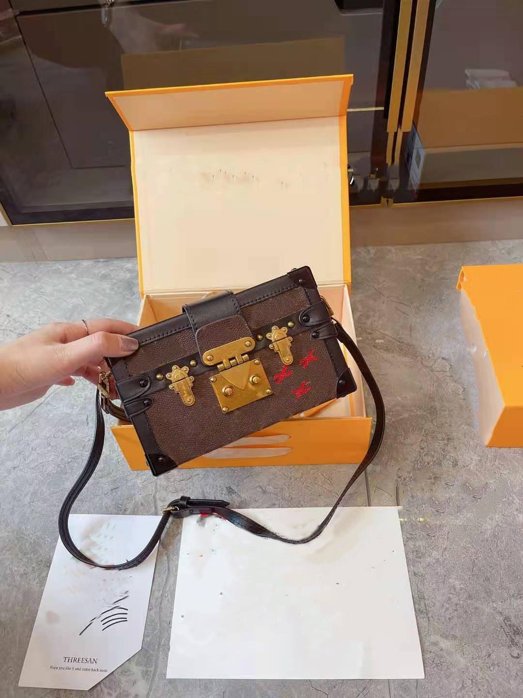 

Designers Box petite malle Handbags Evening Bags Leather Fashion Box Clutch Brick Messenger Shoulder Bag