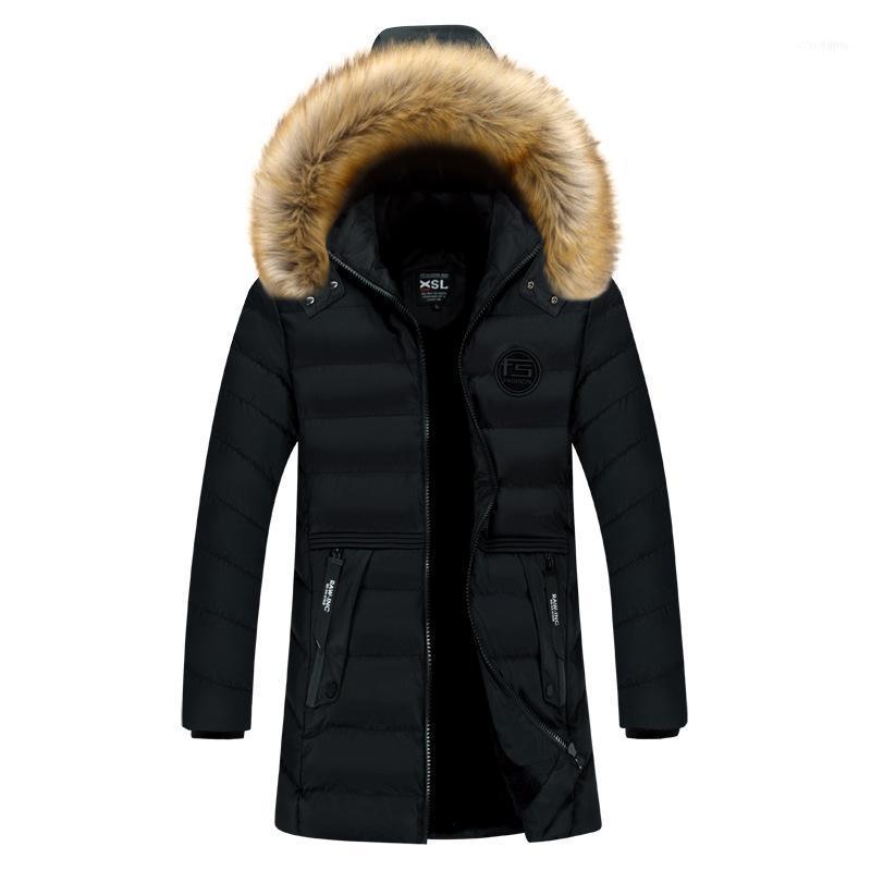 

Men's Down & Parkas Padded Clothes Mid-length Wind-Resistant Waterproof Thermal Wear Hooded Jacket Winter Men'1, Black