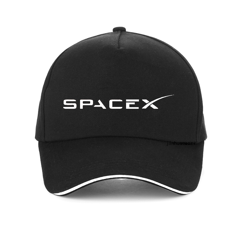 

SpaceX Space X Logo cap Men Women 100%cotton car Baseball caps Unisex Hip Hop adjustable Snapback Hat, White