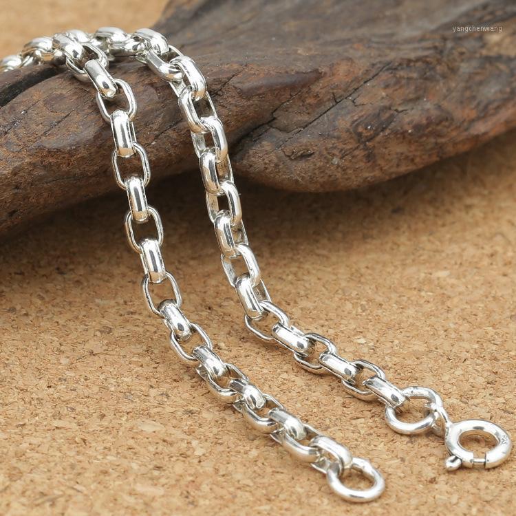 

Silver Jewelry Box Pendant Chain Collocation Of Male And Female Thai Necklace 3MM WIDE Sweater Chains