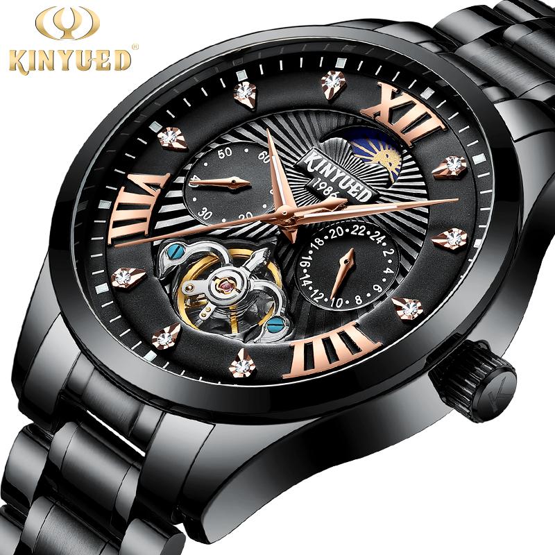 

Rhinestone Automatic Luminous Men's Mechanical Watch Multi-function Waterproof Watches Relojes Hombre Wristwatches, J 050-k-5