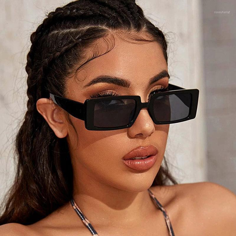 

Sunglasses Steampunk Women 2021 Small Frame Punk Rectangle Sun Glasses Men Eyewear Classic Vintage Oculos