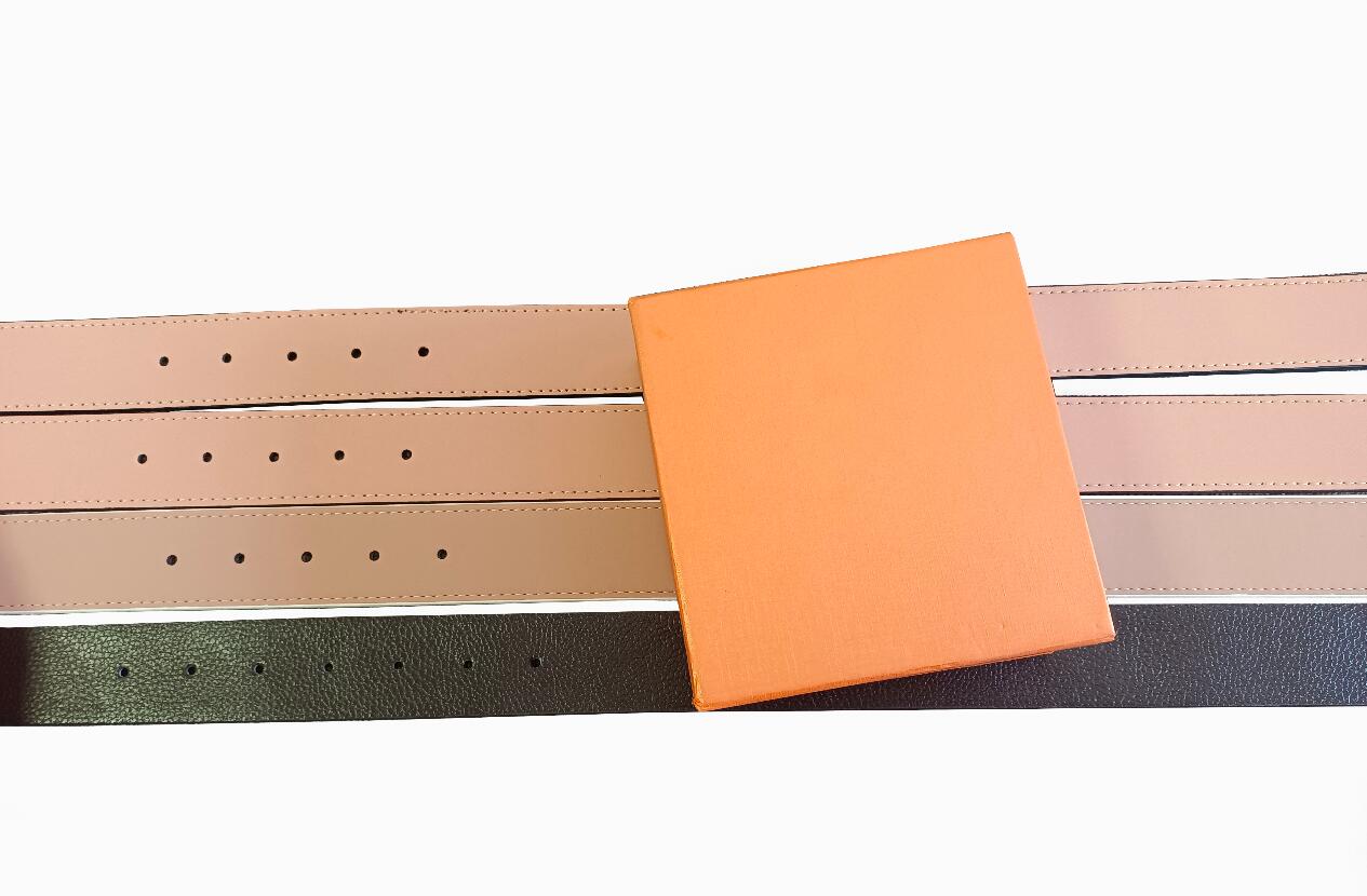

Designer Belt Leather for Mens and Women's high quality Gold Silver Smooth Buckle Size 105-125cm Chooes Business Belts with box, Wide 3.8cm