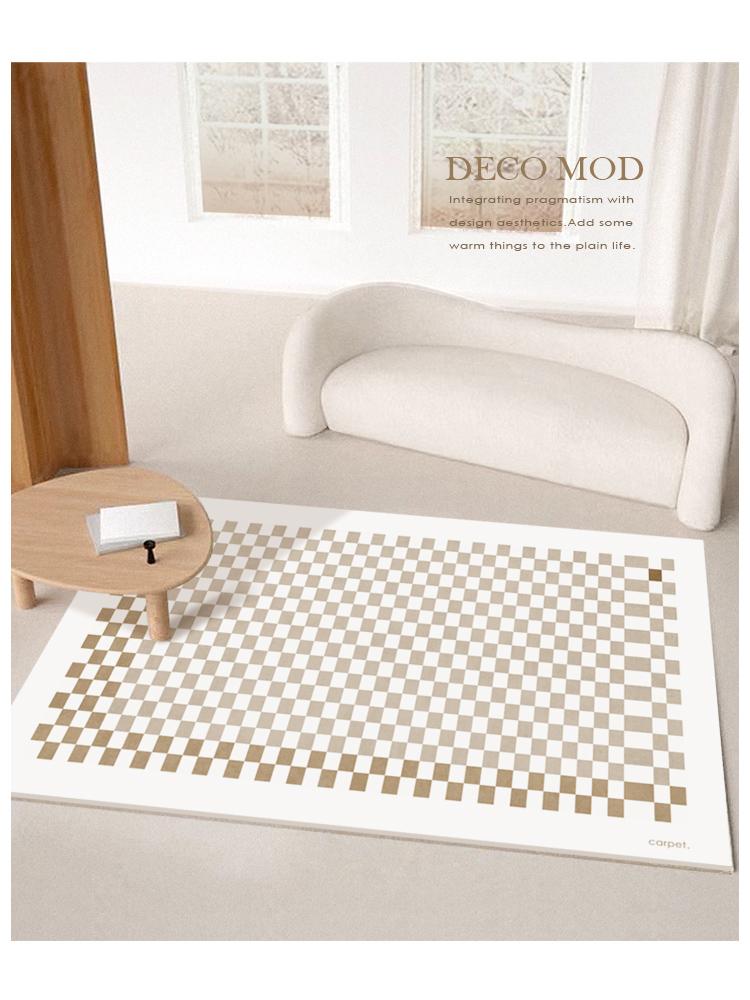 

Carpets Medieval Checkerboard Carpet Living Room Bedroom Blanket Simple Lattice Ins Wind Study Coffee Table