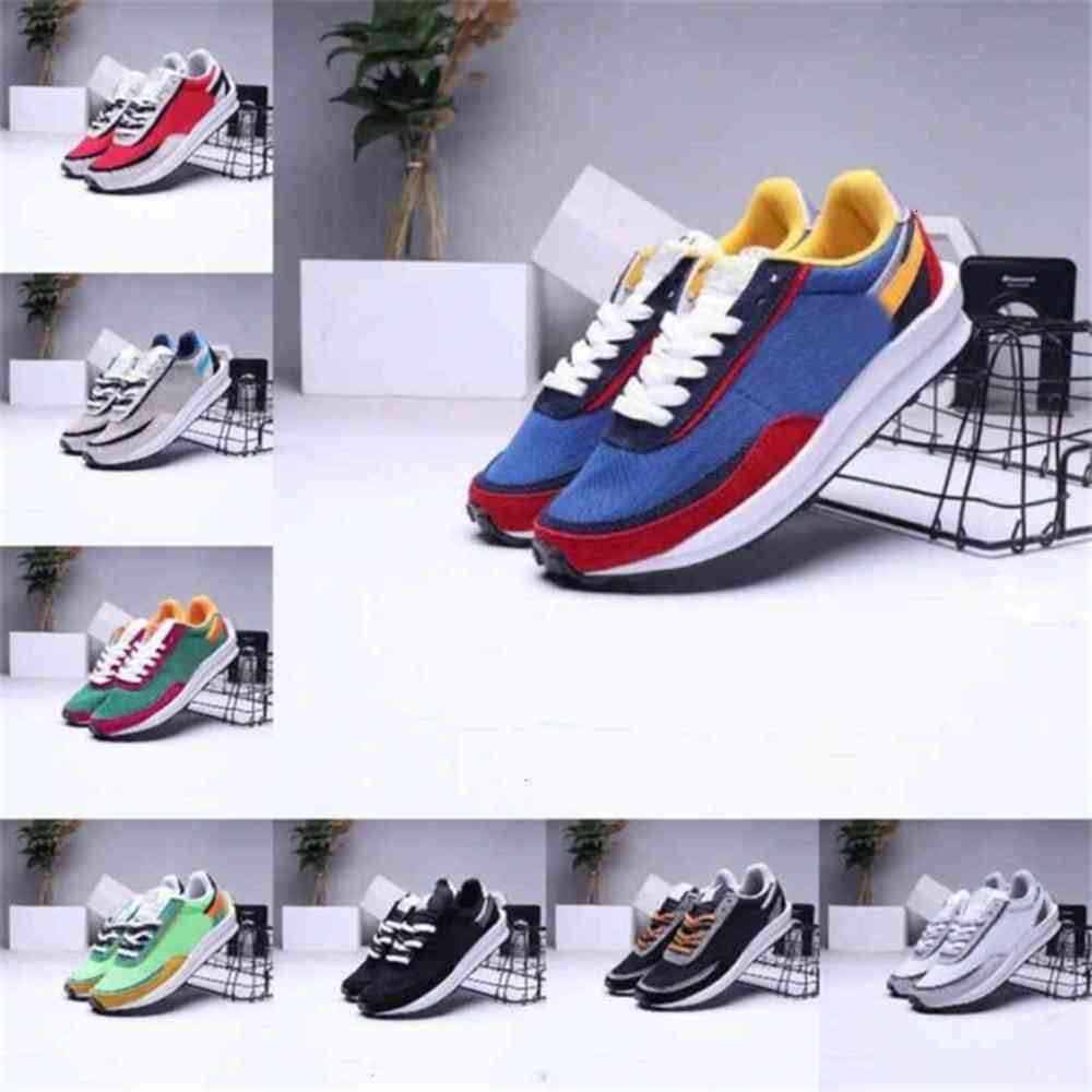 

1Sale Mens Running Sports Shoes Fashion LDV Waffle Women Waffle Racer Black White Nylon Summit Multi Pine Green Trainers, Box