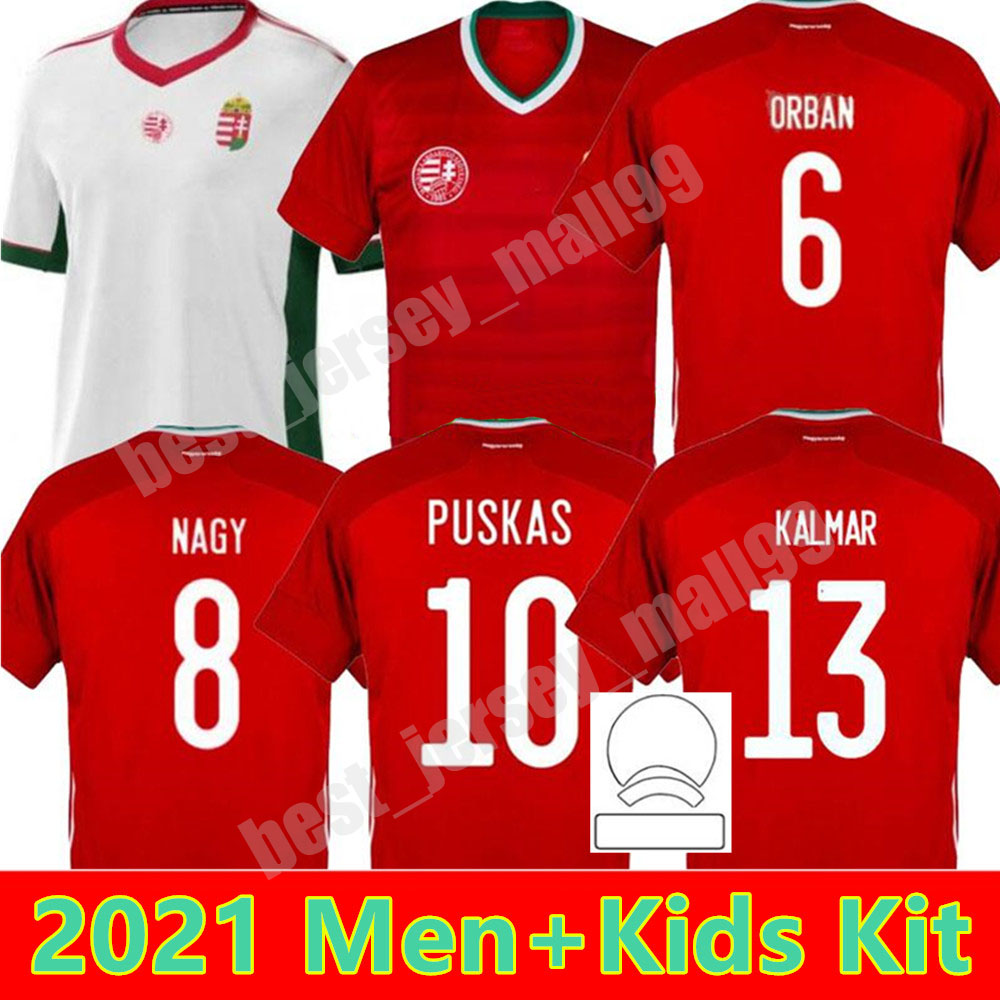 

2021 Hungary Soccer Jersey Men kids SZOBOSZLAI PRISKIN 21 22 Home away VINICIUS ORBAN DZSUDZSAK NAGY Shirt national teamfootball uniform, Home+euro cup patch men