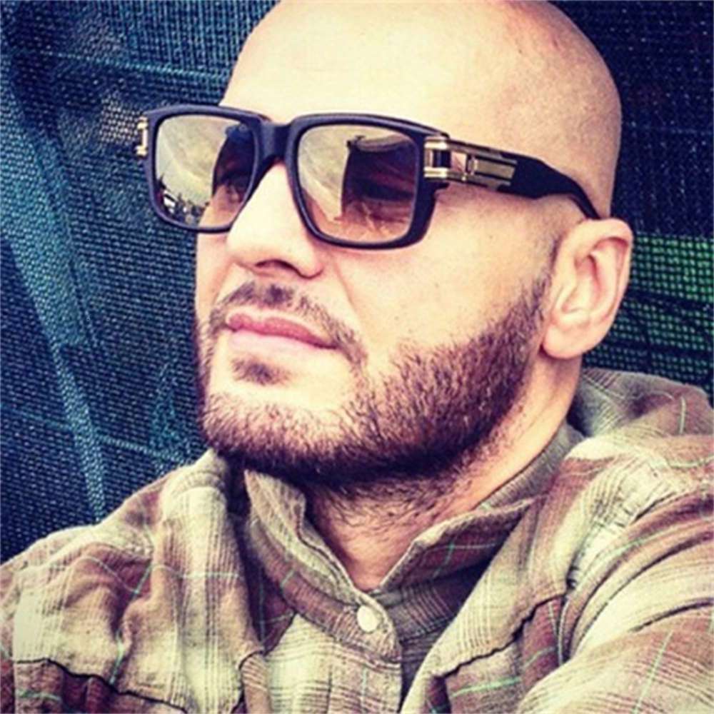 

sunglasses Fashionable sun frames Sunglasses design Fashion Classic grandmaster Style Retro Gradient lens Men Vintage Sun Glasses Oculos 97130, Black