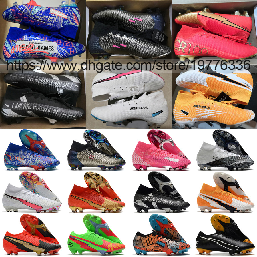 

send with bag Football Boots Mercurial Zoom Ultra SE FG TF Elite Outdoor Soccer Cleats Mens Soft Leather Comfortable Trainers Turf Indoor Football Shoes Size EUR39-46