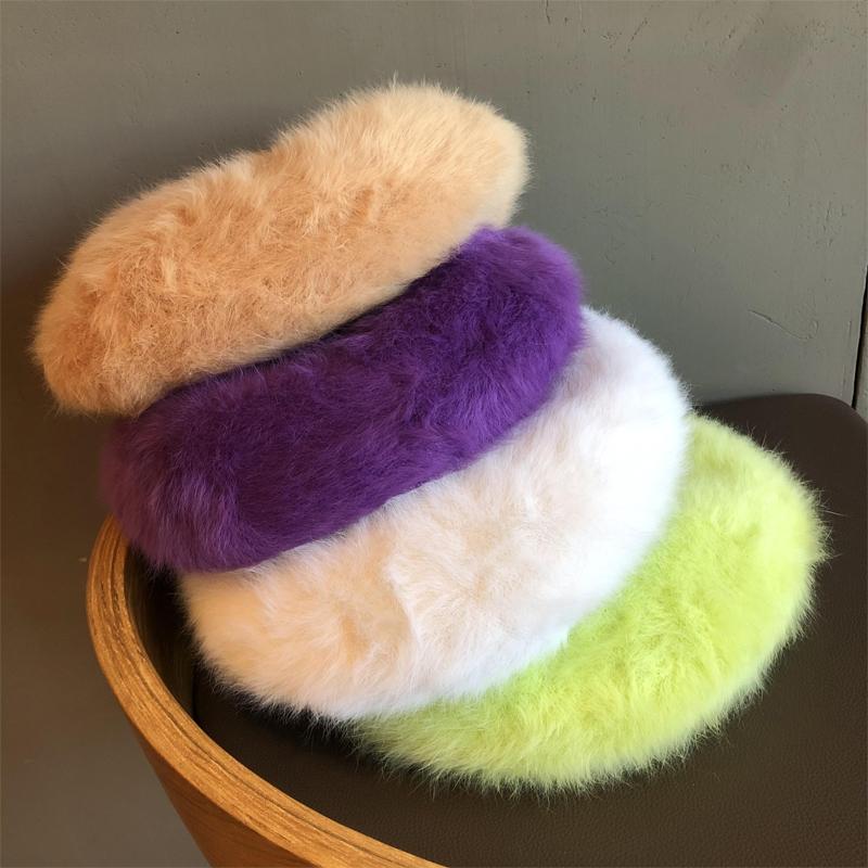 

Berets Upgrade Thicken Plush Beret Cap Women Painter Hat Korean Winter Warm Autumn