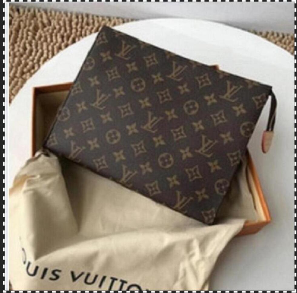 

15 LV LOUIS 1 VITTON leather handbag New Travel Toiletry Pouch wallet Makeup Zopper Bags Clutch Women Cosmetic Bags For Men, Red;black