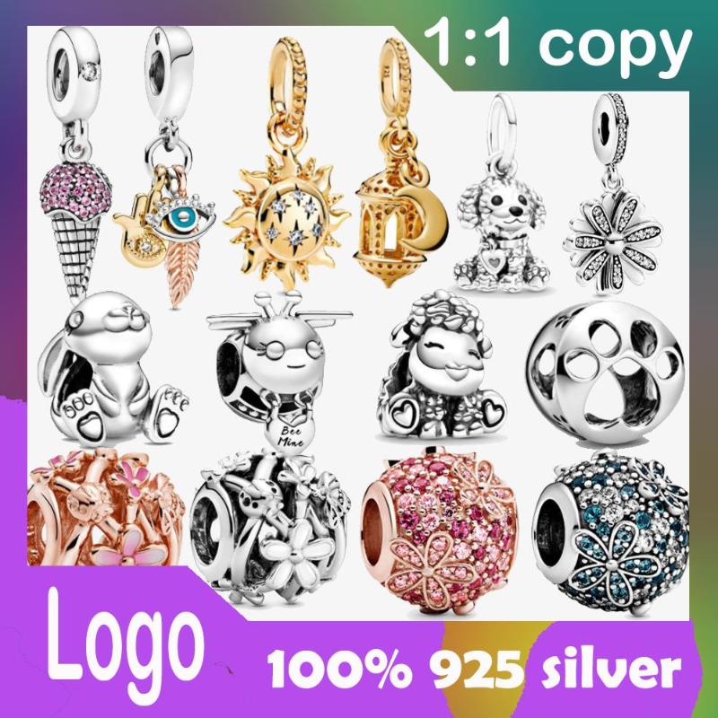 

Other 2021 Spring Collection Pink Daisy Flower Clip Cream Cone Dangle Free Hugs Cactus Charm Fit Original Bracelet