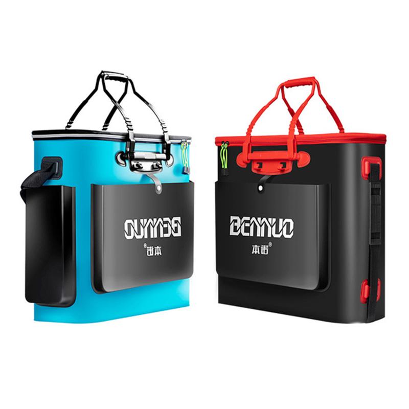 

33/42/50L EVA Portable Fishing Box Folding Thicken Accessories Boxes Double Layer Storage Bag Tackle