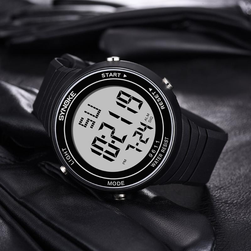 

Wristwatches Fashion Watch Mens Digital Led Electronic Sport Men Outdoor Count Down Relogio Masculino, White